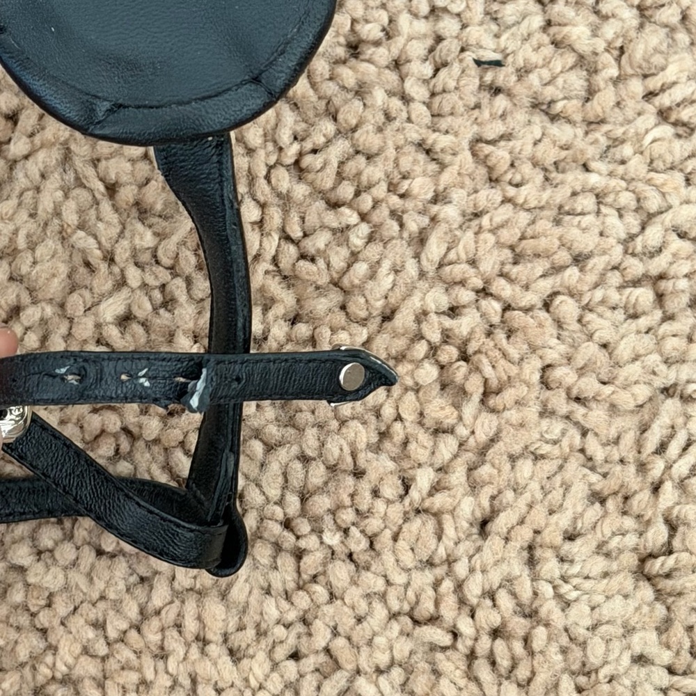 Abra Black Western Buckle Kitten Heeled Sandals - Picture 6 of 7